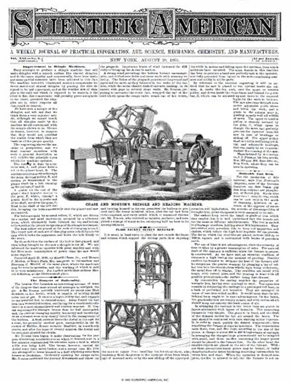 Scientific American Magazine Vol 21 Issue 9