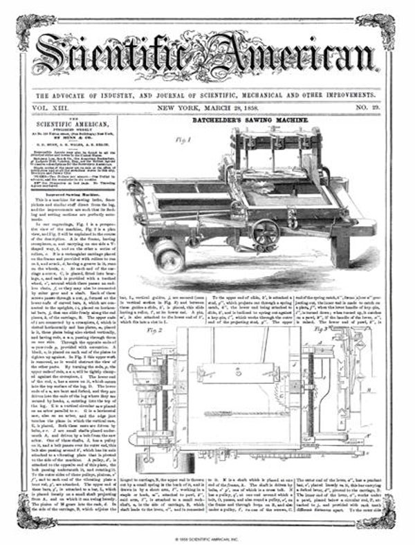 Scientific American Magazine Vol 13 Issue 29