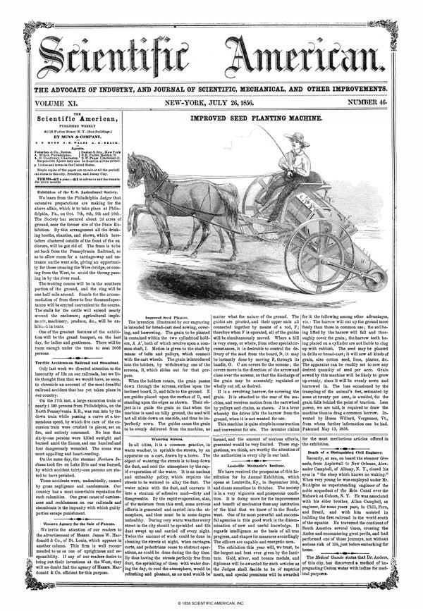 Scientific American Magazine Vol 11 Issue 46