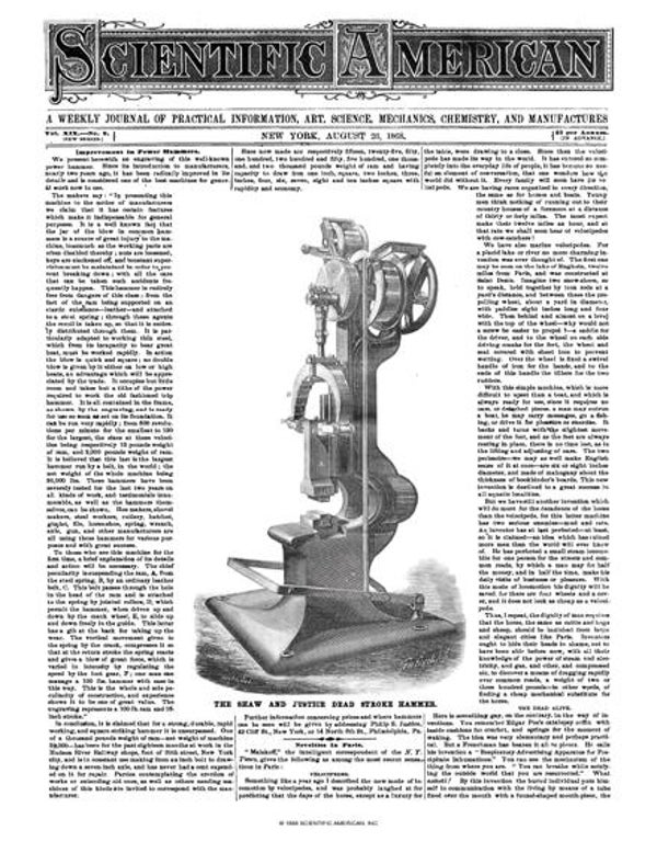 Scientific American Magazine Vol 19 Issue 9