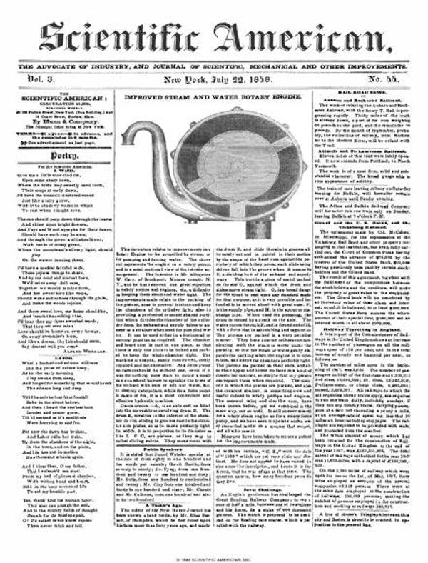 Scientific American Magazine Vol 3 Issue 44