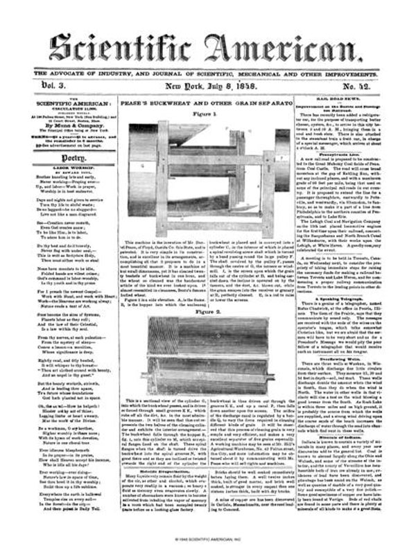 Scientific American Magazine Vol 3 Issue 42