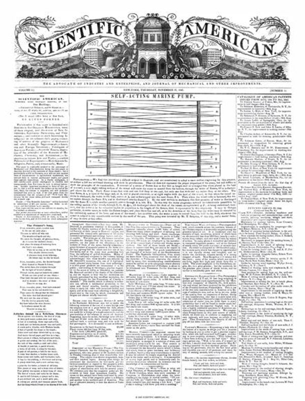 Scientific American Magazine Vol 1 Issue 11