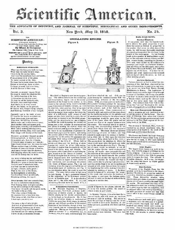 Scientific American Magazine Vol 3 Issue 34