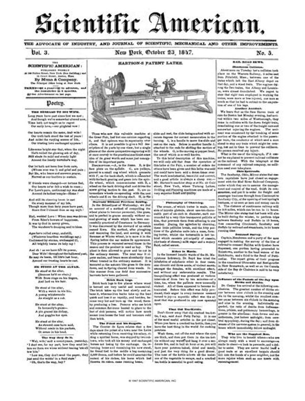 Scientific American Magazine Vol 3 Issue 5