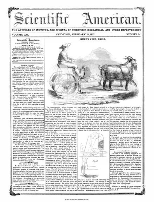 Scientific American Magazine Vol 12 Issue 24