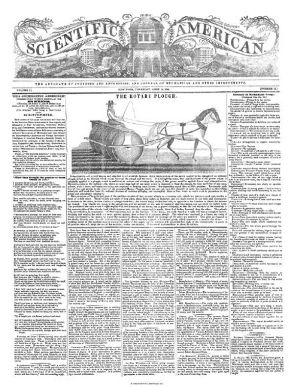 Scientific American Magazine Vol 1 Issue 31
