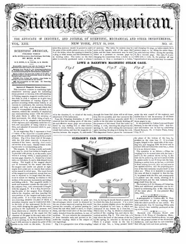 Scientific American Magazine Vol 13 Issue 47