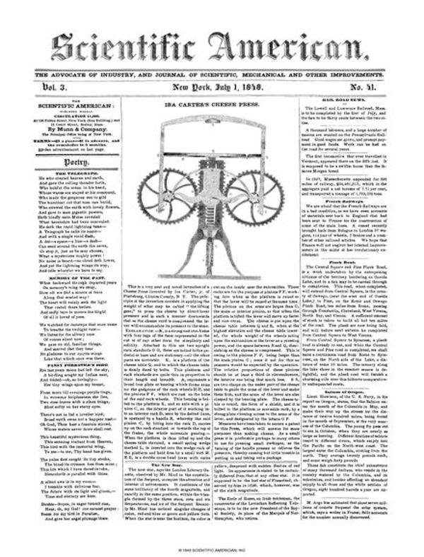 Scientific American Magazine Vol 3 Issue 41