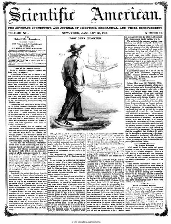Scientific American Magazine Vol 12 Issue 21