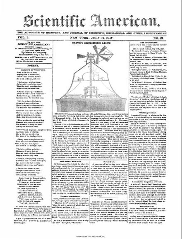 Scientific American Magazine Vol 2 Issue 43