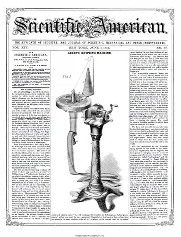 Scientific American Magazine Vol 14 Issue 39