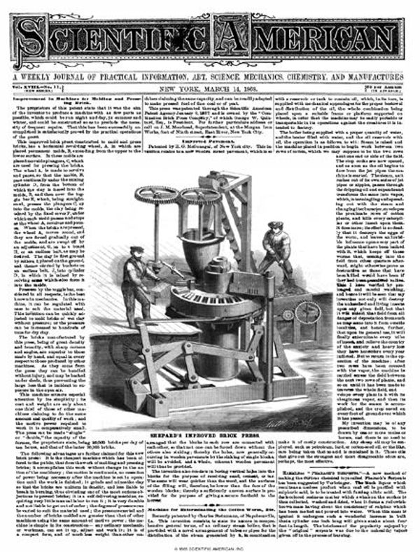 Scientific American Magazine Vol 18 Issue 11