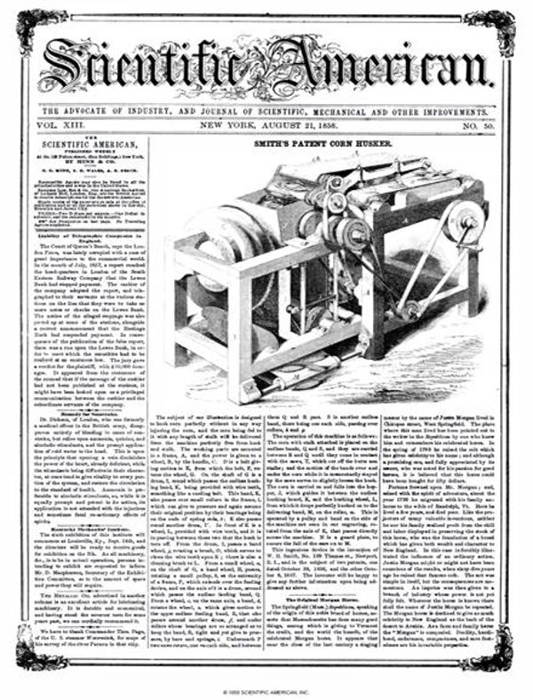 Scientific American Magazine Vol 13 Issue 50